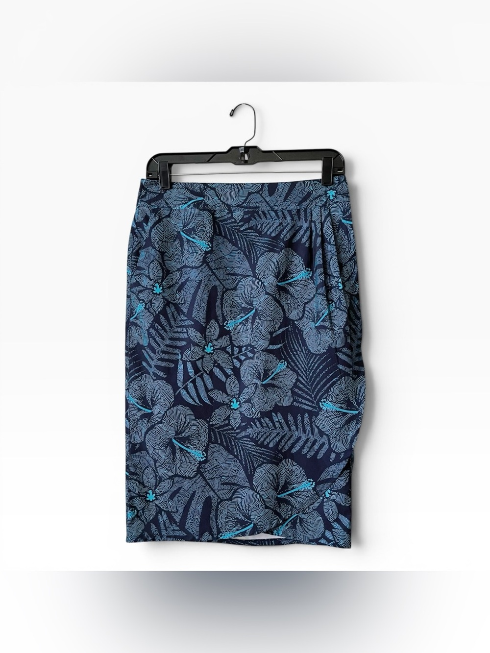 RipSkirt Hawaii Wrap Skirt Womens Size S Blue Maui Moonlight Length 3 Beach Swim